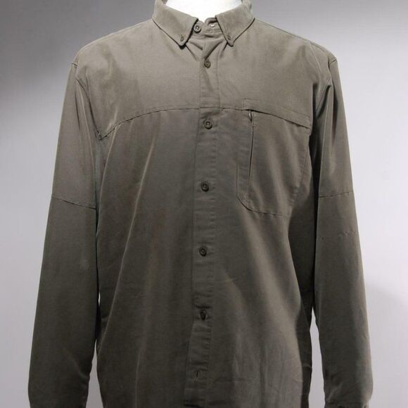 The North Face Other - The North Face Olive Modal Camp Sleeve Casual Shirt Size LG